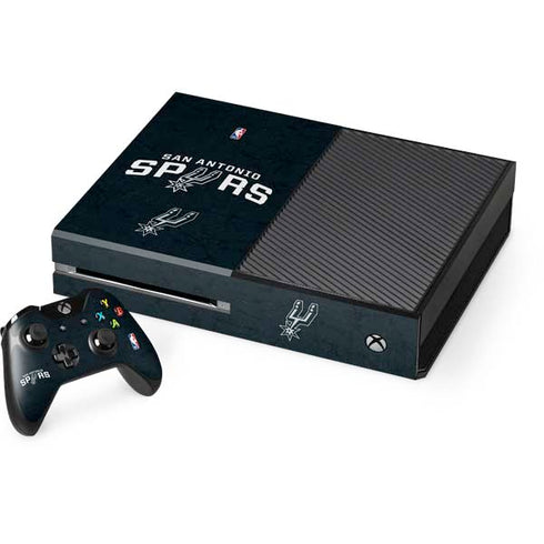NBA San Antonio Spurs Distressed Xbox One Console and Controller Bundle Skin