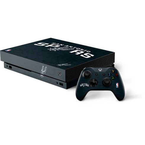 NBA San Antonio Spurs Distressed Xbox One X Bundle Skin