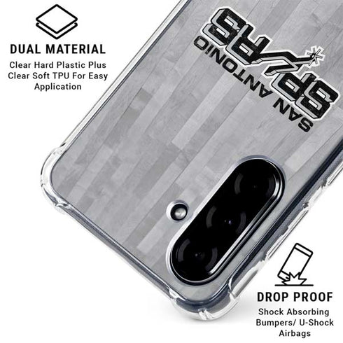 NBA San Antonio Spurs Hardwood Classics Galaxy A36 5G Clear Case