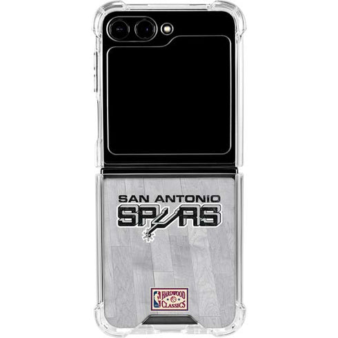 NBA San Antonio Spurs Hardwood Classics Galaxy Z Flip6 Clear Case
