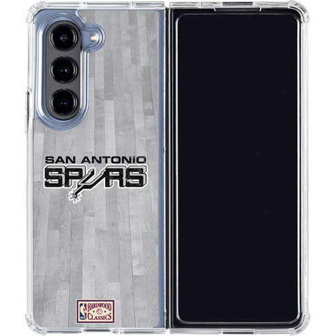 NBA San Antonio Spurs Hardwood Classics Galaxy Z Fold5 5G Clear Case