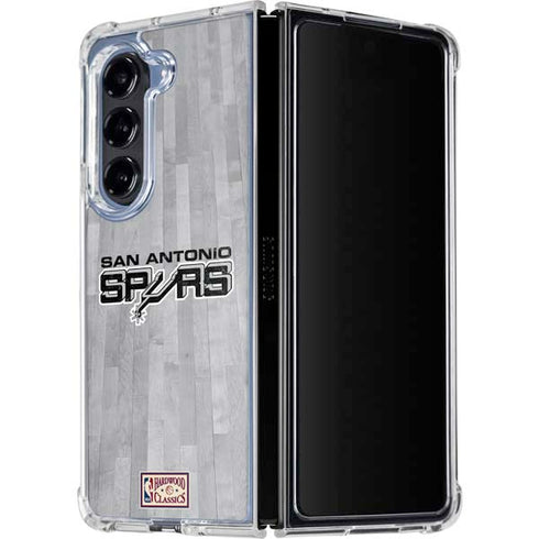 NBA San Antonio Spurs Hardwood Classics Galaxy Z Fold5 5G Clear Case