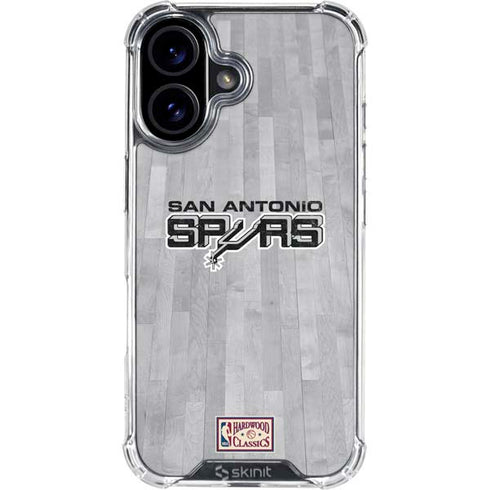 NBA San Antonio Spurs Hardwood Classics iPhone 16 Clear Case