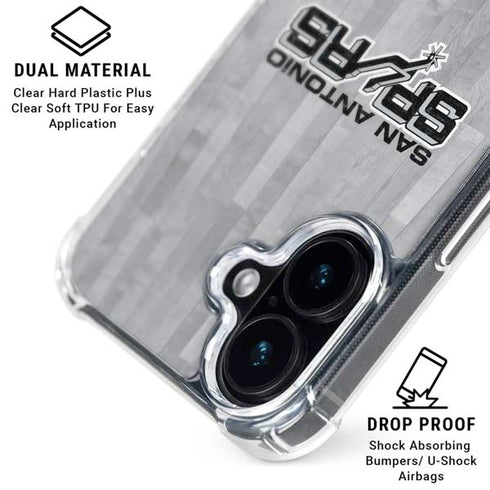 NBA San Antonio Spurs Hardwood Classics iPhone 16 Plus Clear Case