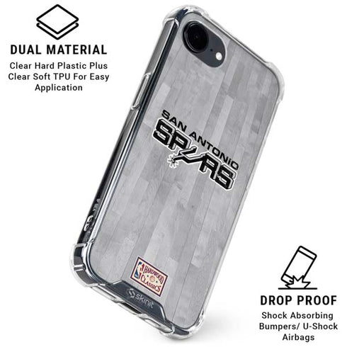 NBA San Antonio Spurs Hardwood Classics iPhone 16e Clear Case