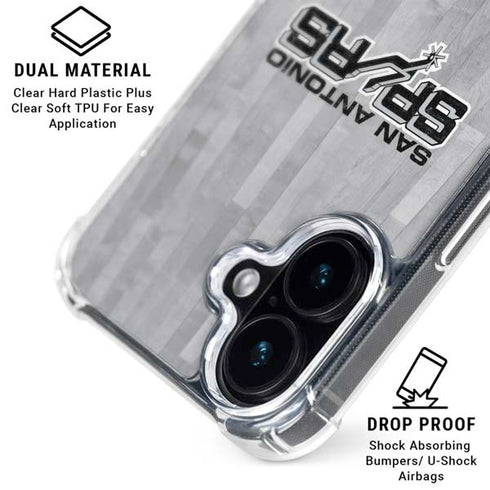 NBA San Antonio Spurs Hardwood Classics iPhone 17 Clear Case