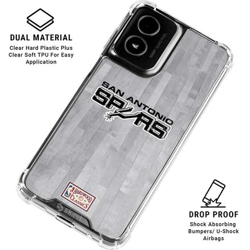 NBA San Antonio Spurs Hardwood Classics Moto G Power 5G (2024) Clear Case