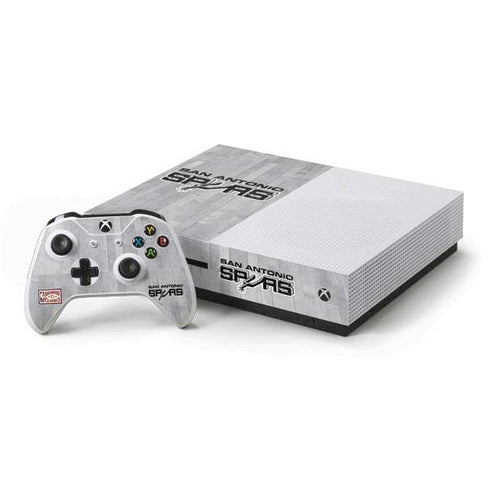 NBA San Antonio Spurs Hardwood Classics Xbox One S Console and Controller Bundle Skin