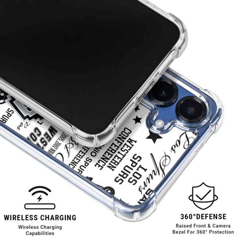 NBA San Antonio Spurs Historic Blast Galaxy S25 Plus Clear Case