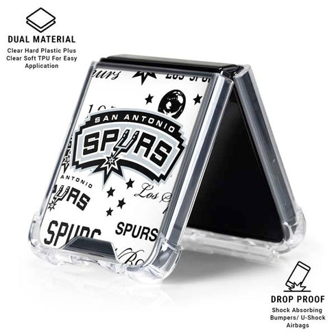 NBA San Antonio Spurs Historic Blast Galaxy Z Flip6 Clear Case