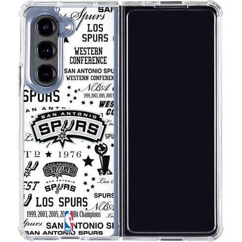 NBA San Antonio Spurs Historic Blast Galaxy Z Fold5 5G Clear Case
