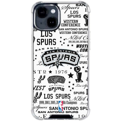 NBA San Antonio Spurs Historic Blast iPhone 15 Clear Case