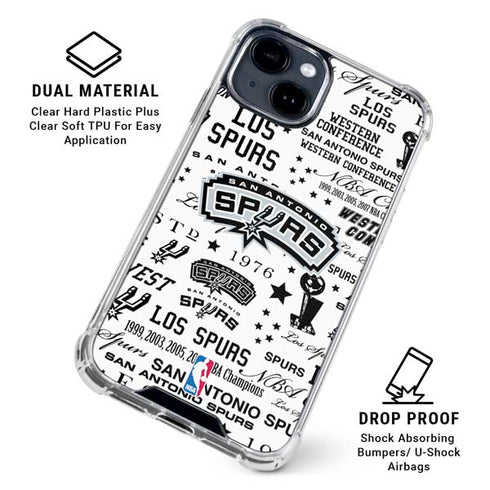 NBA San Antonio Spurs Historic Blast iPhone 15 Clear Case