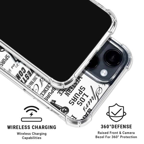 NBA San Antonio Spurs Historic Blast iPhone 15 Clear Case