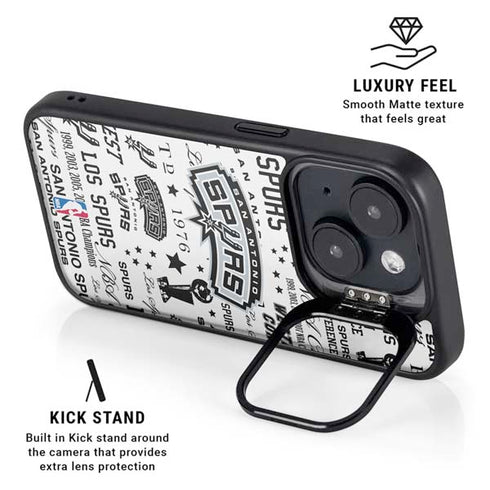 NBA San Antonio Spurs Historic Blast iPhone 15 Kickstand Case