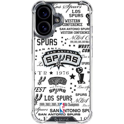 NBA San Antonio Spurs Historic Blast iPhone 16 Plus Clear Case