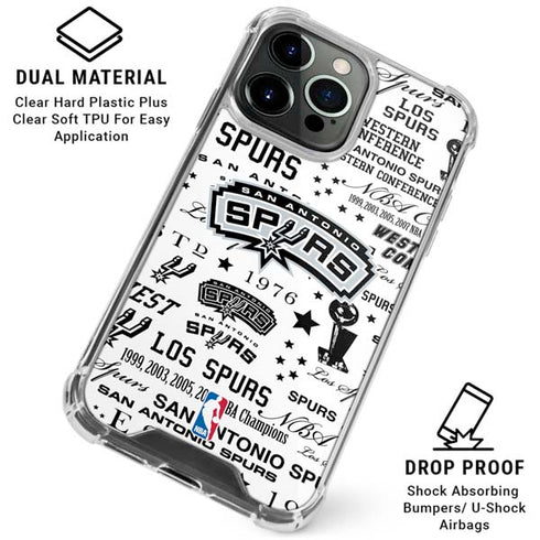 NBA San Antonio Spurs Historic Blast iPhone 16 Pro Clear Case
