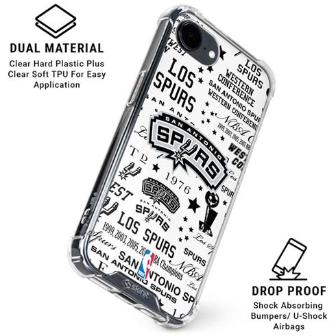 NBA San Antonio Spurs Historic Blast iPhone 16e Clear Case