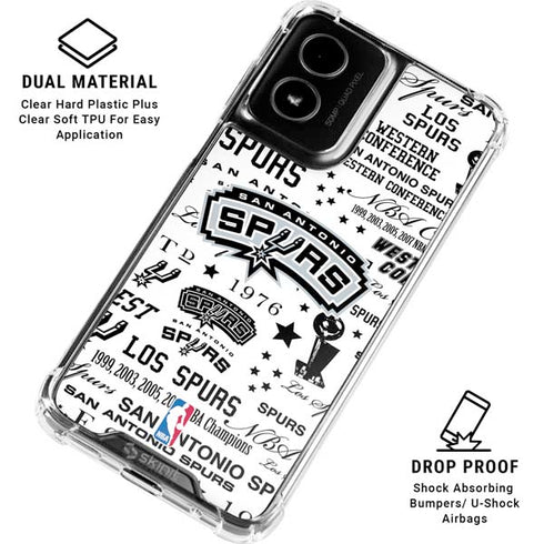 NBA San Antonio Spurs Historic Blast Moto G Power 5G (2024) Clear Case