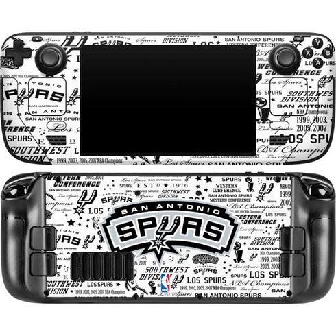 NBA San Antonio Spurs Historic Blast Steam Deck Handheld Gaming Computer OLED Skin