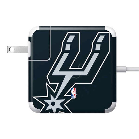 NBA San Antonio Spurs Large Logo 85W Power Adapter (15 and 17 inch MacBook Pro Charger) Skin