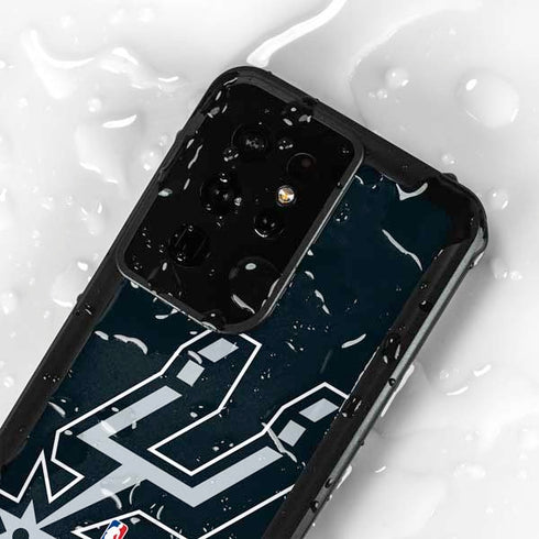 NBA San Antonio Spurs Large Logo Galaxy S24 Ultra Waterproof Case