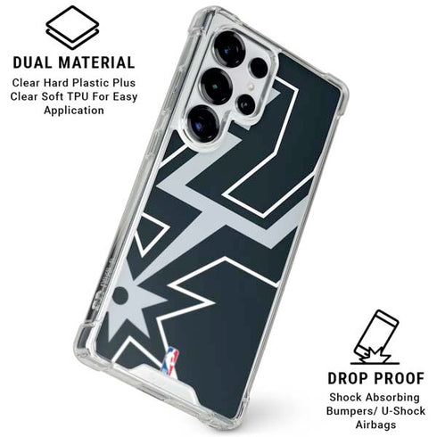NBA San Antonio Spurs Large Logo Galaxy S26 Ultra Clear Case
