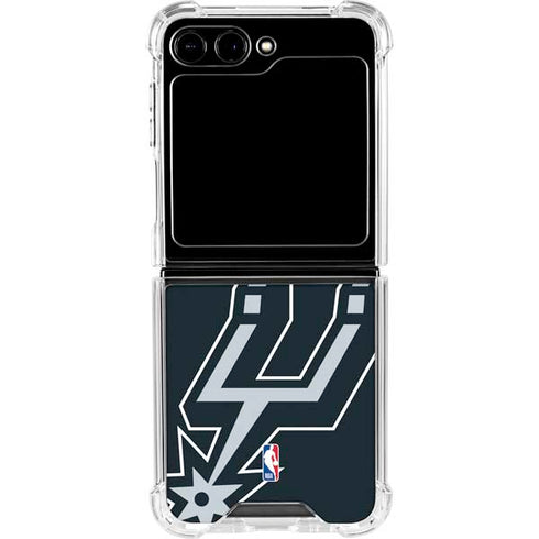 NBA San Antonio Spurs Large Logo Galaxy Z Flip6 Clear Case