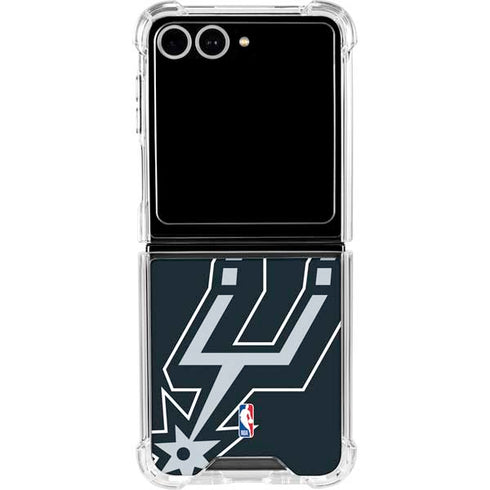 NBA San Antonio Spurs Large Logo Galaxy Z Flip7 Clear Case