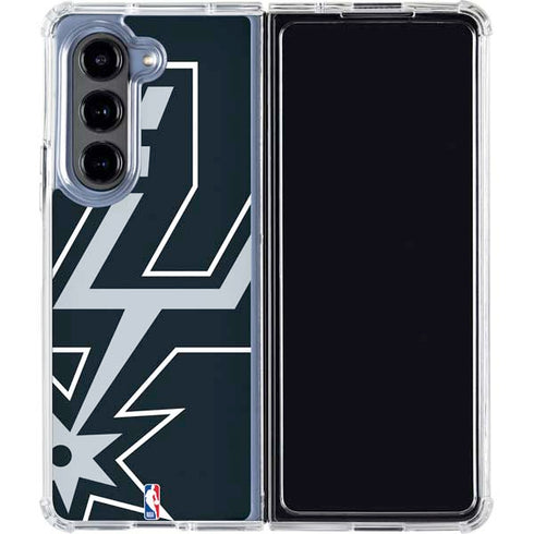 NBA San Antonio Spurs Large Logo Galaxy Z Fold5 5G Clear Case