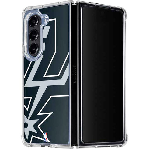 NBA San Antonio Spurs Large Logo Galaxy Z Fold5 5G Clear Case