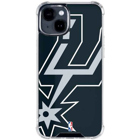 NBA San Antonio Spurs Large Logo iPhone 15 Clear Case