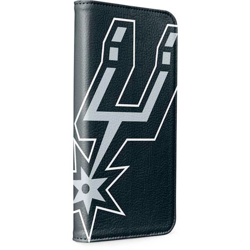 NBA San Antonio Spurs Large Logo iPhone 15 Plus Folio Case