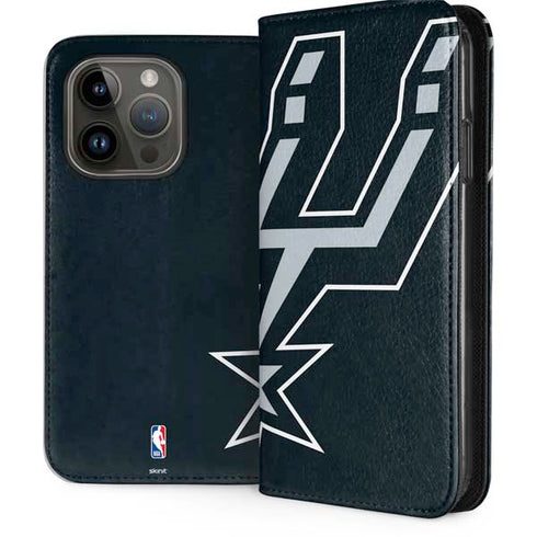 NBA San Antonio Spurs Large Logo iPhone 15 Pro Folio Case