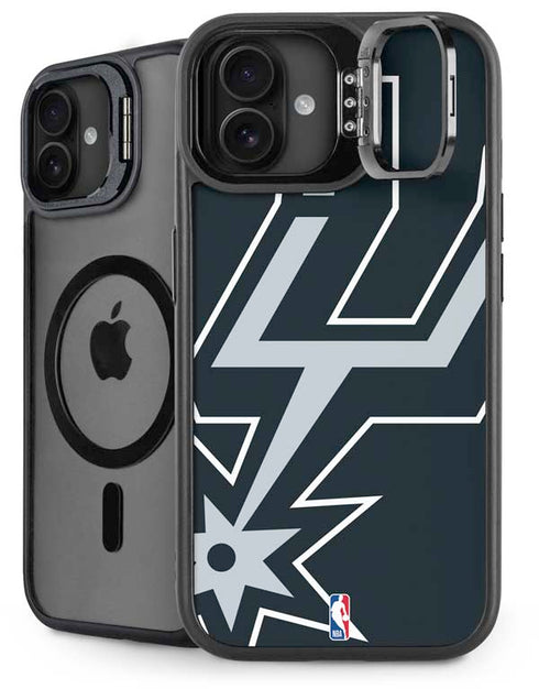 NBA San Antonio Spurs Large Logo iPhone 16 Plus Kickstand Case