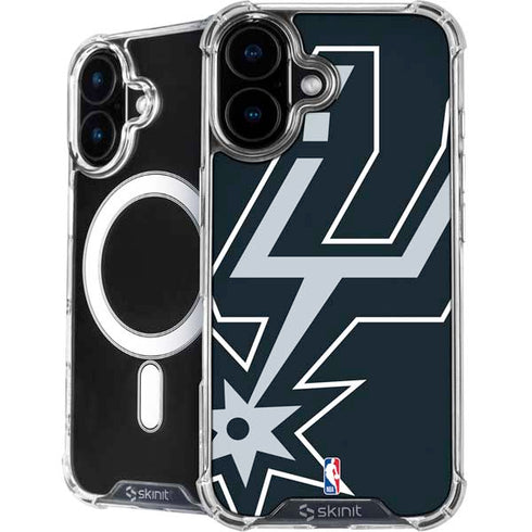 NBA San Antonio Spurs Large Logo iPhone 16 Plus MagSafe Case