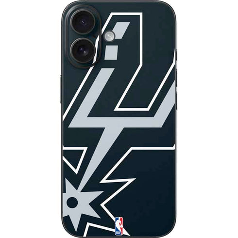 NBA San Antonio Spurs Large Logo iPhone 16 Skin