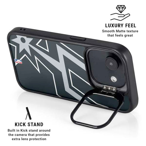 NBA San Antonio Spurs Large Logo iPhone 16e Kickstand Case