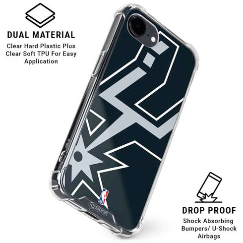 NBA San Antonio Spurs Large Logo iPhone 16e Clear Case