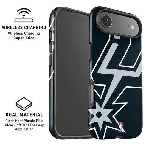 NBA San Antonio Spurs Large Logo iPhone 17 Air Magsafe Impact Case