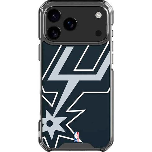 NBA San Antonio Spurs Large Logo iPhone 17 Pro Max Clear Case