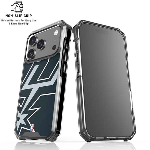 NBA San Antonio Spurs Large Logo iPhone 17 Pro Max Clear Case