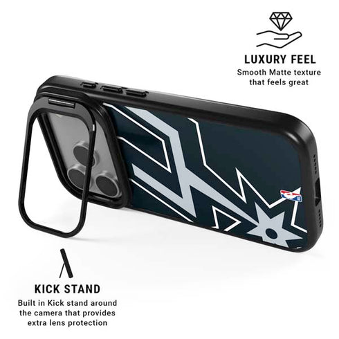 NBA San Antonio Spurs Large Logo iPhone 17 Pro Max Kickstand Case