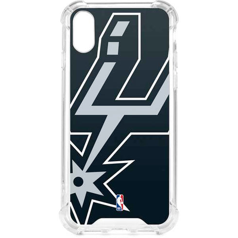 NBA San Antonio Spurs Large Logo iPhone XS Clear Case