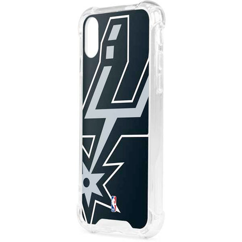 NBA San Antonio Spurs Large Logo iPhone XS Clear Case