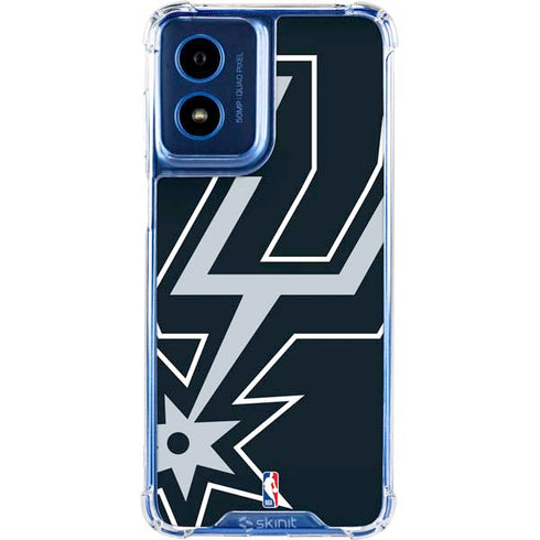 NBA San Antonio Spurs Large Logo Moto G 5G (2024) Clear Case