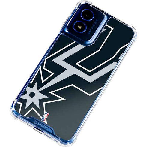 NBA San Antonio Spurs Large Logo Moto G 5G (2024) Clear Case