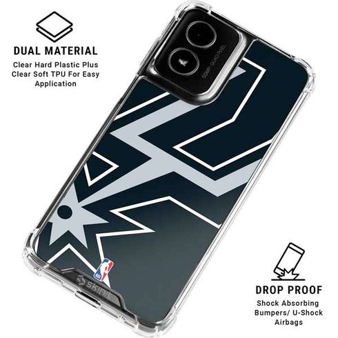 NBA San Antonio Spurs Large Logo Moto G Power 5G (2024) Clear Case