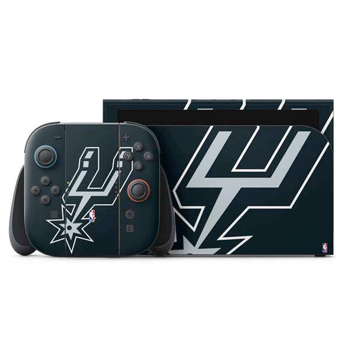 NBA San Antonio Spurs Large Logo Nintendo Switch 2 (2025) with Joy-Con Skin