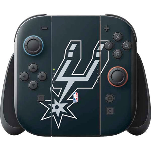 NBA San Antonio Spurs Large Logo Nintendo Switch 2 (2025) with Joy-Con Skin